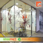 Decorative Frosted Painted 3D Customize Glass Sticker