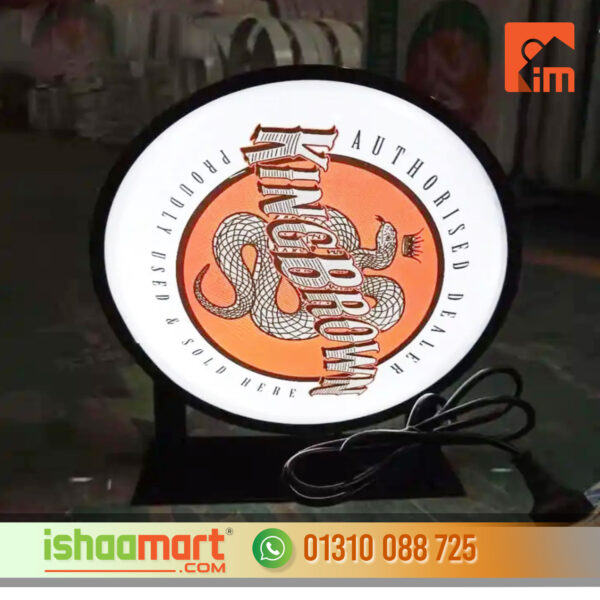 Plastic LED Round Signage Board For Advertising