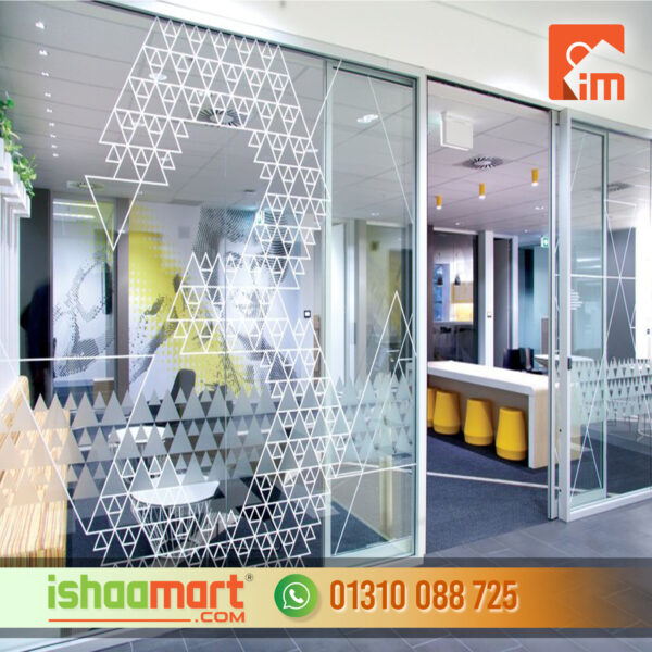 Fashionable Painted Frosted 3D Customize Glass Film Sticker