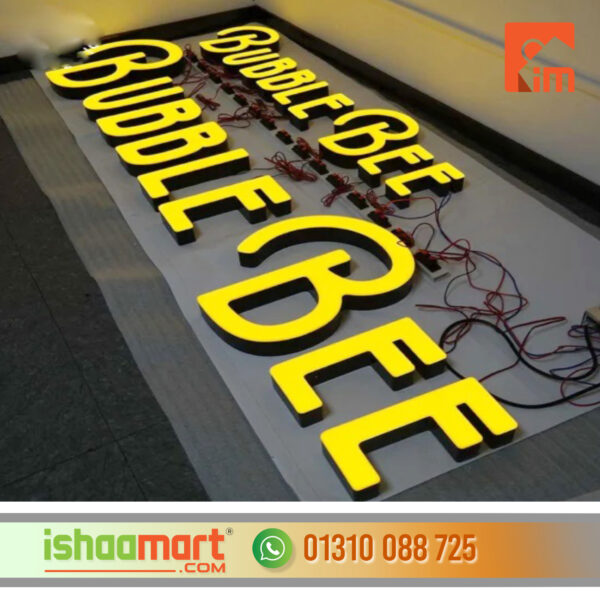 Acrylic cutting box letter sign with ACP Box