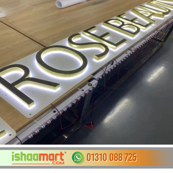 Glass body acrylic cutting logo sign board in dhaka