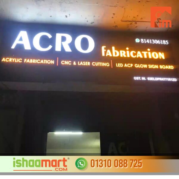 3D LED Acrylic Letter Sign Board Price List