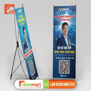 X Banner Stand with PVC Print (per sft)