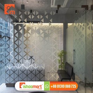 Custom Branded Frosted Film Design for Office Decoration